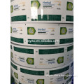 Recycled label for tube packaging /paper cylinder customized waterproof